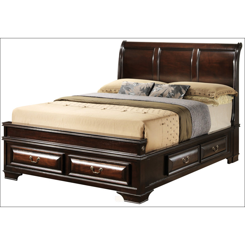 Queen Storage Bed, Queen, Cappuccino