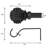 Debuono Adjustable Single Curtain Rod Overall Width x 0.75" Diameter-2127280900