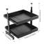 Organisateur extensible sous l'évier en acier au carbone robuste, support de tiroir coulissant à 2 niveaux, l 16,14 po -23,62 po x P 20,87 po x H 18,50 po -35,43 po-1306857055