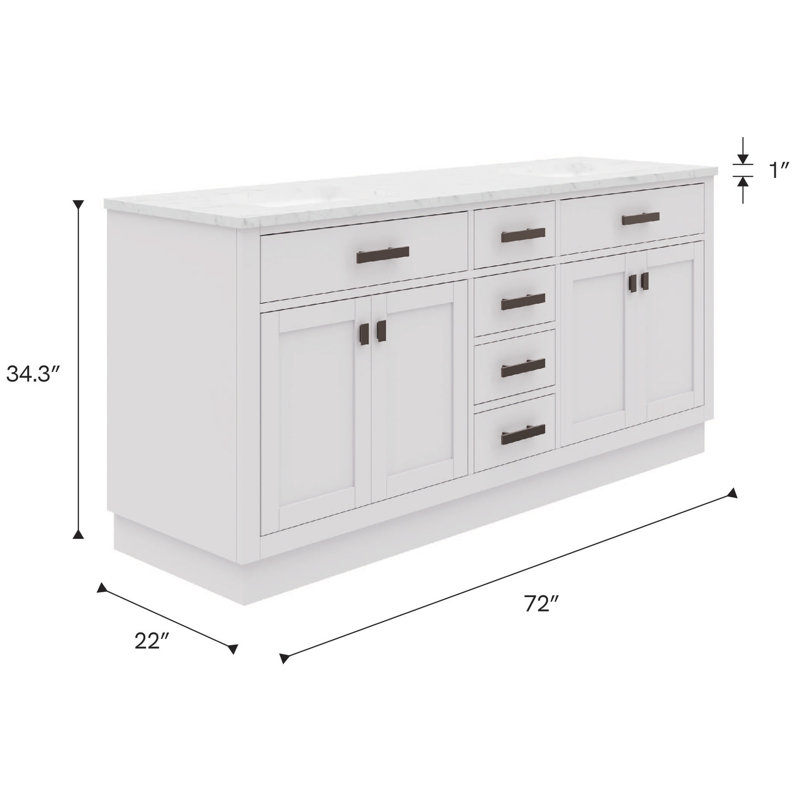 72'' W Double Vanity, 72"