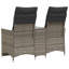 Canapé de jardin inclinable Vidaxl - gris-116119956-116119960