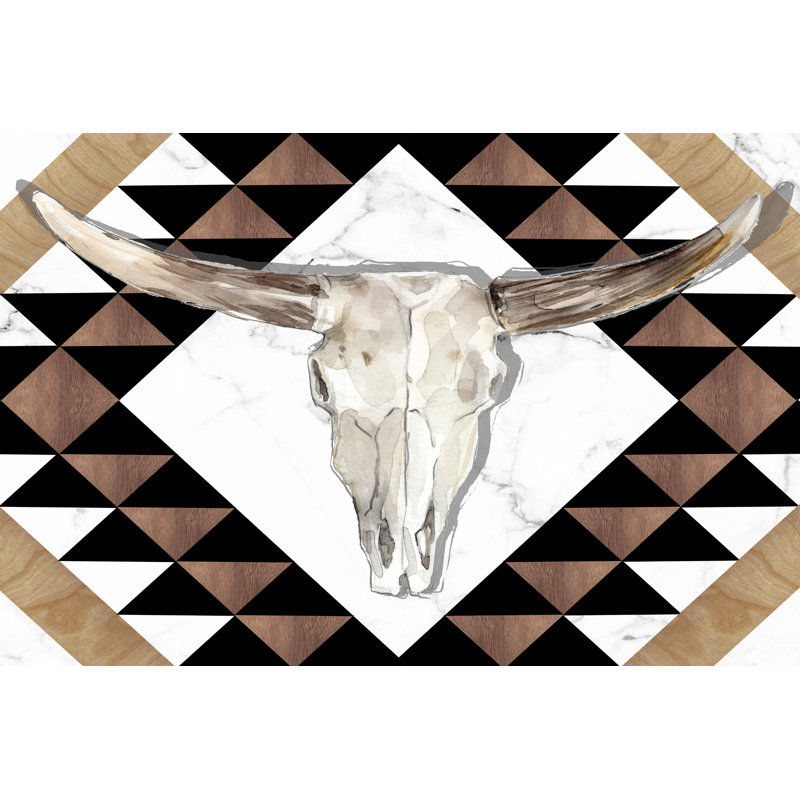 Santa Fe Skulls V by Jennifer Paxton Parker - Print on Canvas, 30cm H x 46cm W, Wrapped Canvas