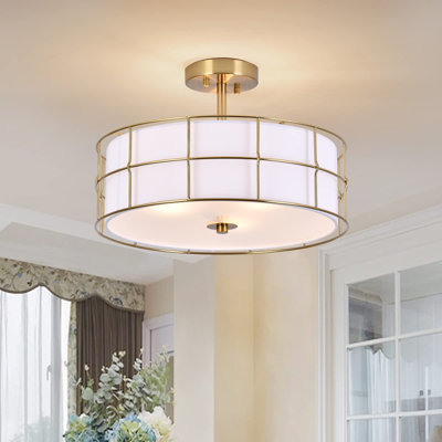 16" semi-flush mount ceiling light fixture
