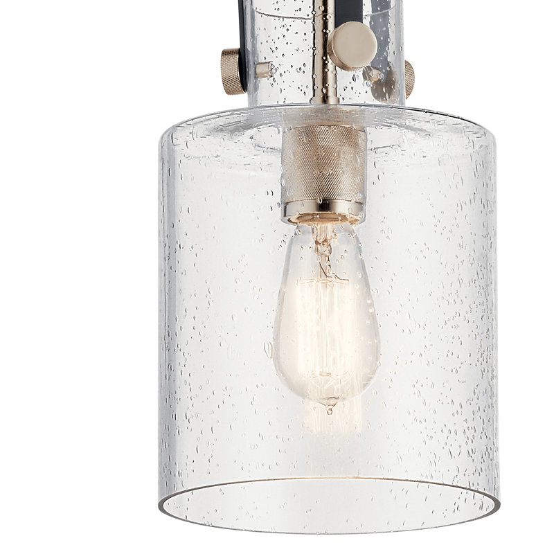Luminaire suspendu 1 lumière Calantha, Nickel poli
