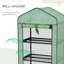 Ceciel 3 Tier Mini Greenhouse with Wheels, 130H x 69W x 49D cm, Green