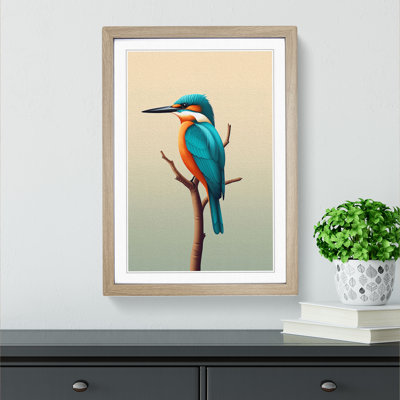 Kingfisher Minimalism Framed Print