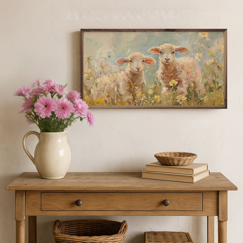 Spring Lambs par Design Studio, H 8 po x l 16 po