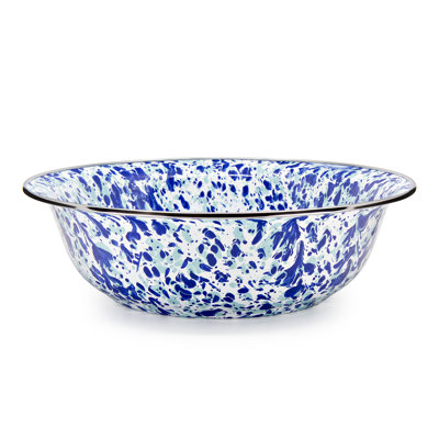 Golden Rabbit Swirl Enamelware Serving Bowl
