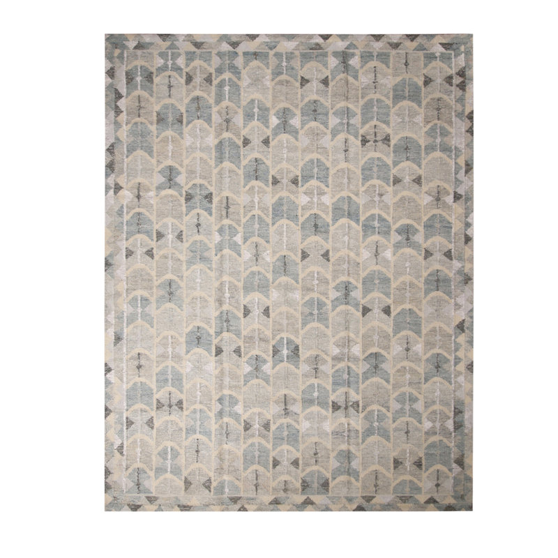 Wool Geometric Area Rug, Rectangle 12' x 15'