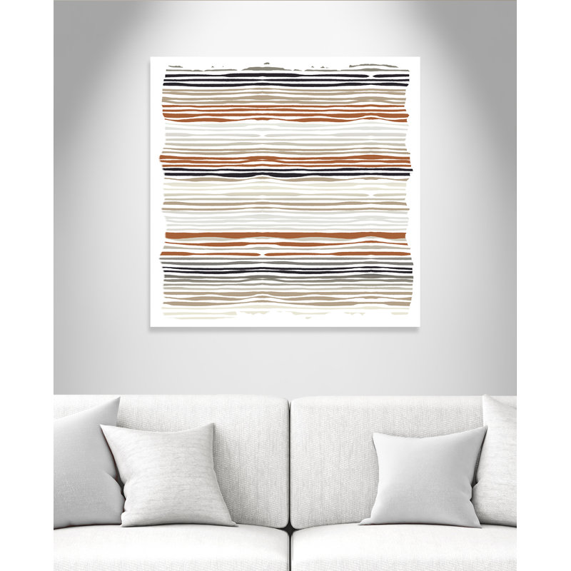 «Stripes Square Print» par Kimberly Allen, 36'' W x 36'' H, Wrapped Canvas, Sans cadre
