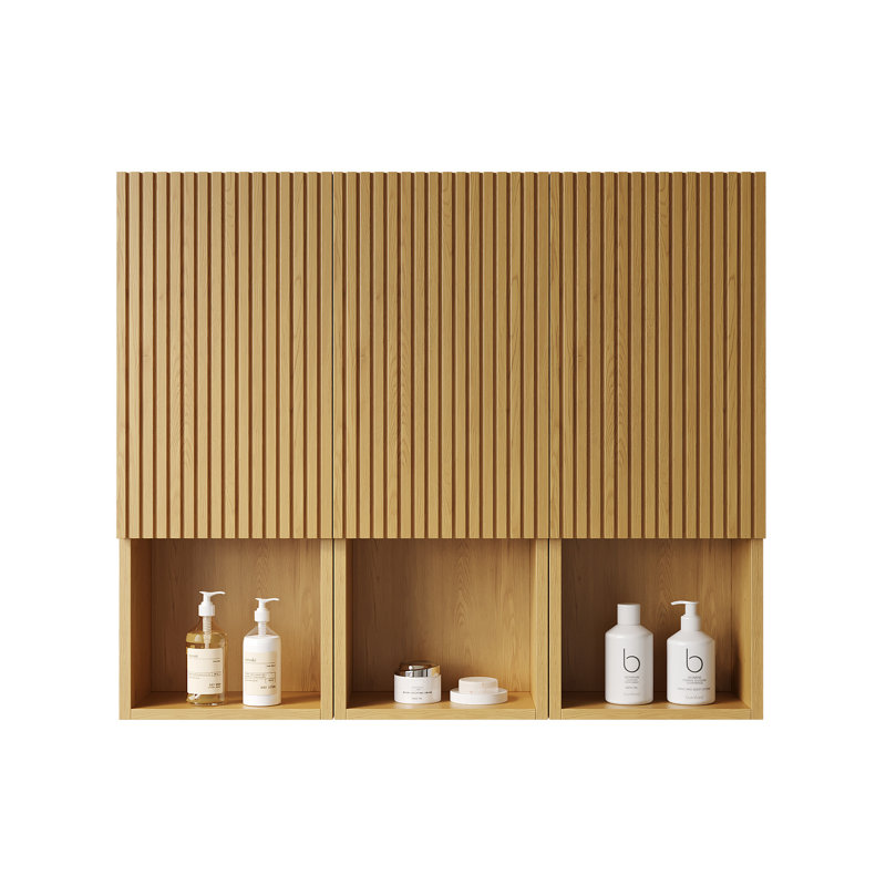 MITCH 41" Bathroom Wall Mounted Cabinet, Golden Oak