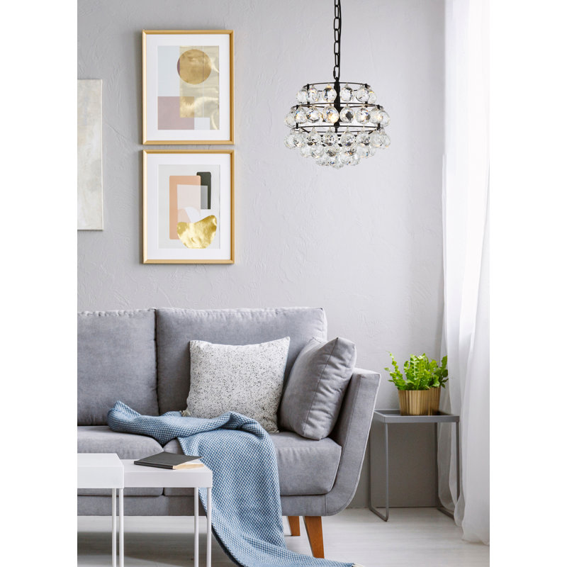 Kieron 3 - Light Unique/Statement Pendant, Black, 72" H x 12" W x 12" D