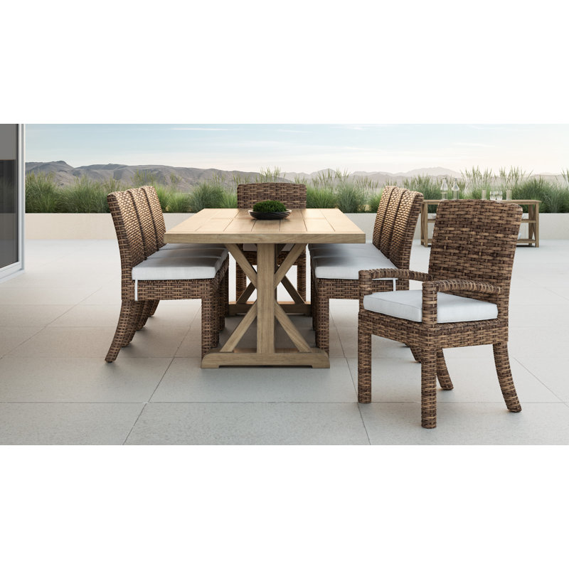 Havana Outdoor Dining Side Chair, Canvas Skyline Sunbrella®