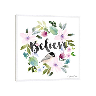 Chickadee Believe by Stephanie Ryan - Print on Canvas