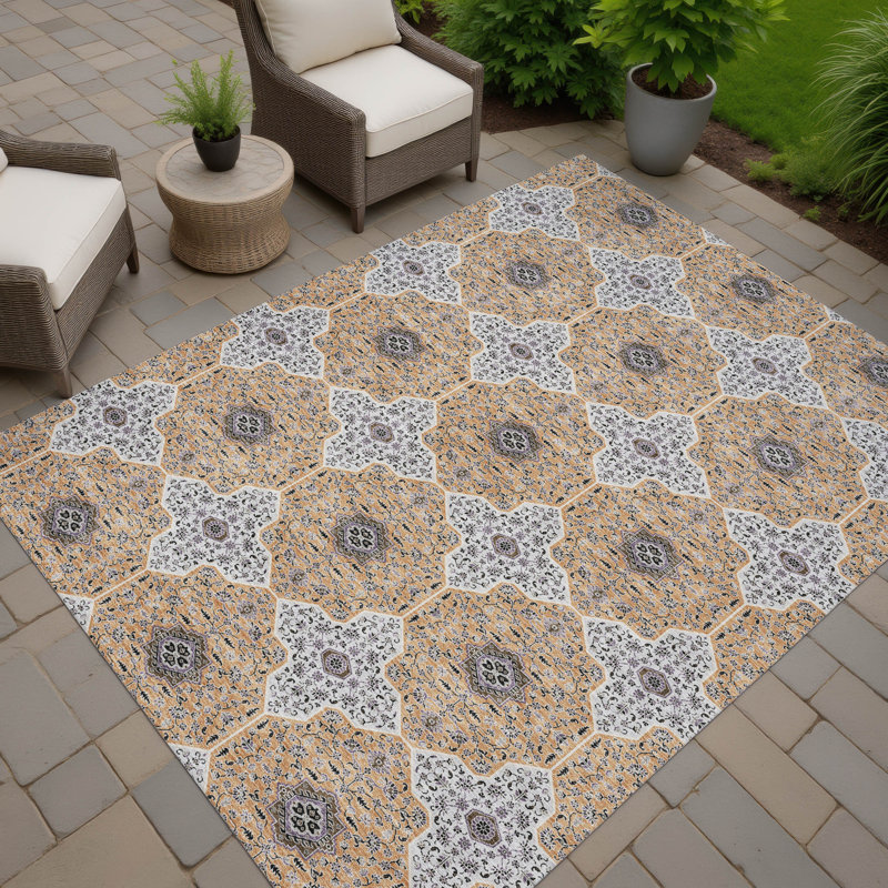 Machine Washable Indoor/Outdoor Chantille ACN2410 Global Rug, Rectangle 10' x 14'