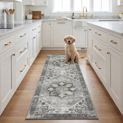 DeBary Oriental Dark Sage/Ivory Area Rug
