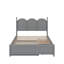 Lit plateforme grand avec 2 tiroirs, lit gigogne simple TG-1199923805