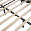 Lit plateforme tapissier en similicuir avec lumières-332334382-330791556