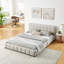 Lit rembourré avec tête de lit et tiroir pour le rangement, alliant confort luxueux et design moderne-1077858295