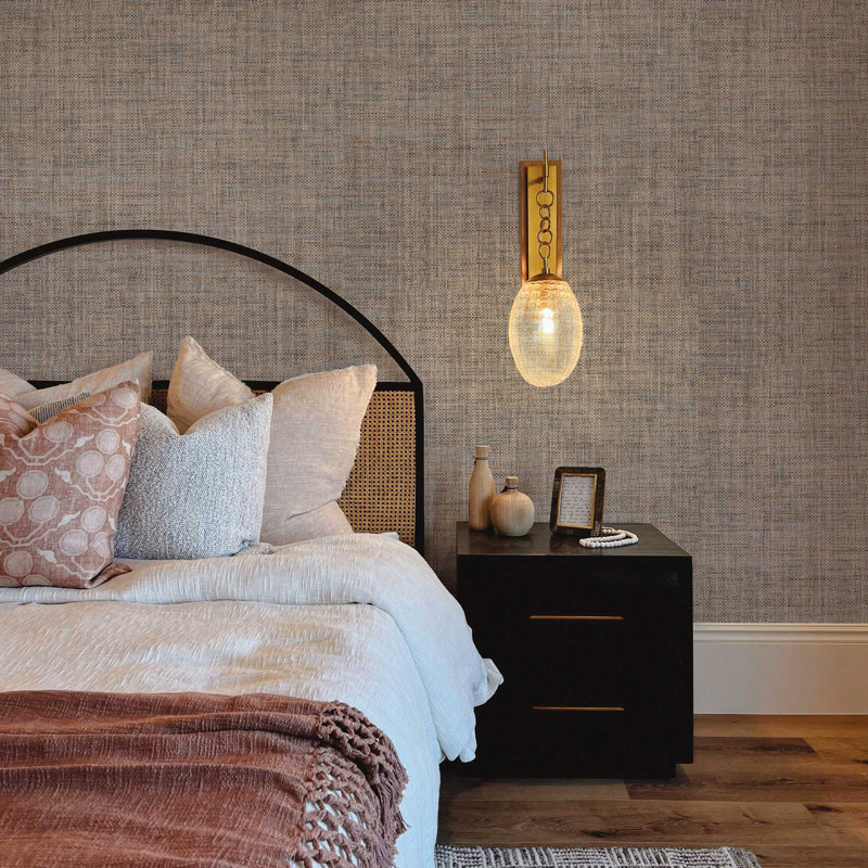 Boxweave Paperweave Wallpaper, Brown/Blue