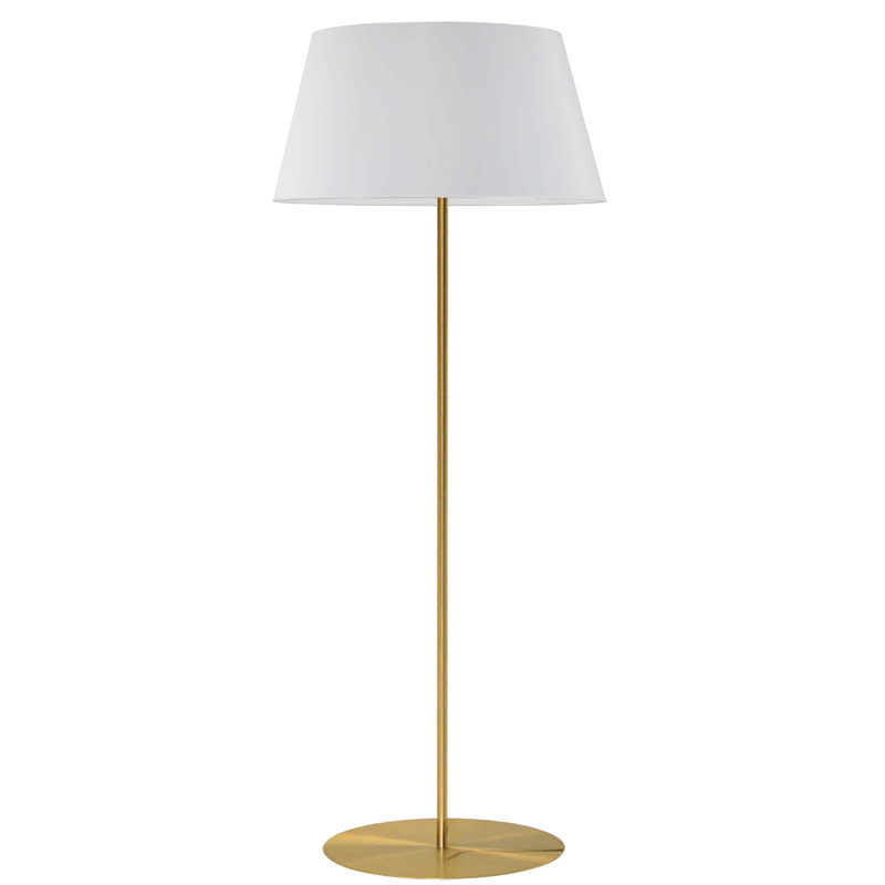 Lampe sur pied 1 lumière Gretchen, Laiton vieilli