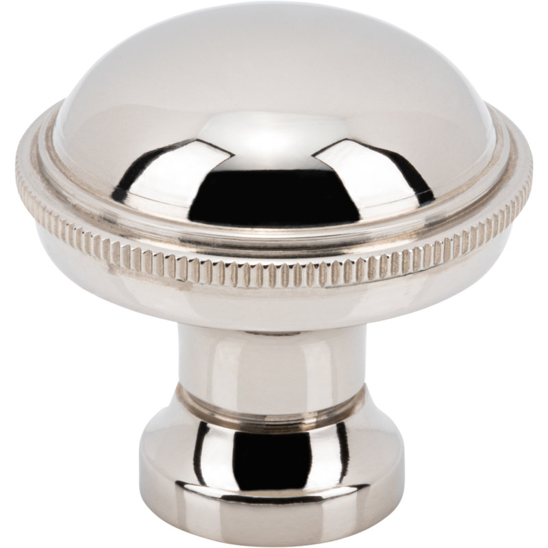 Purity 1 1/4" Diameter Round Knob, Polished Nickel