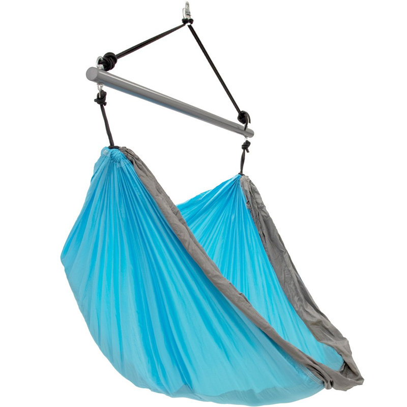 Chaise hamac parachute en nylon avec poches Vivere (capacité de 300 lb), Bleu clair