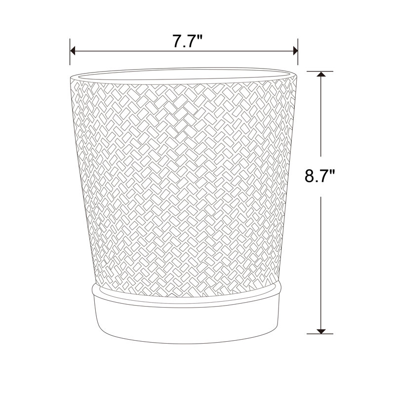 Light Brown and Dark Base Ceramic Pot Planter