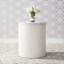 Table de bout Bettee Drum avec rangement - Blanc-2085749307