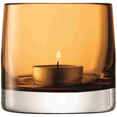Porte-bougies mural en verre 3 "avec chandelle inclus