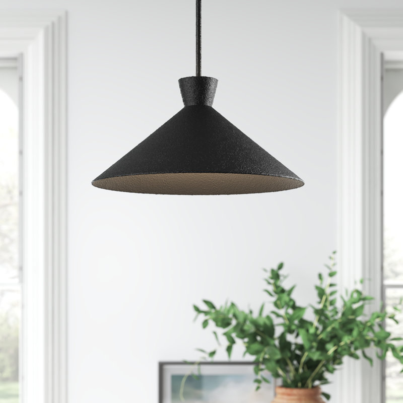 Lamborn 1 - Light Matte Black Cone Pendant