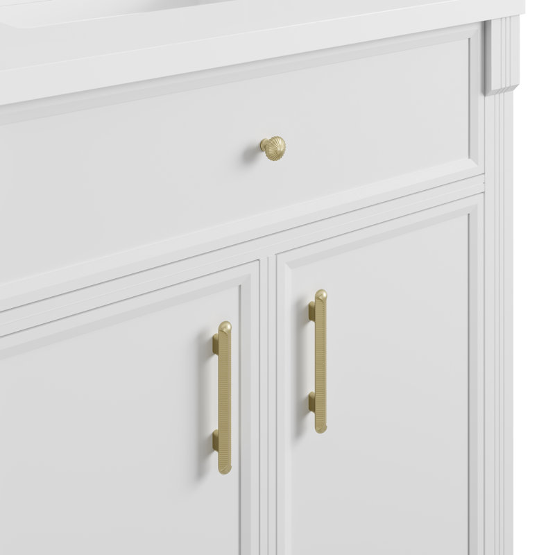 Bellshire 30" W Single Vanity Cabinet, Bright White, 30"