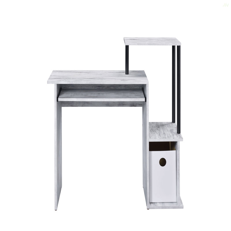 Bureau d'ordinateur Lyphre, Noir / blanc antique