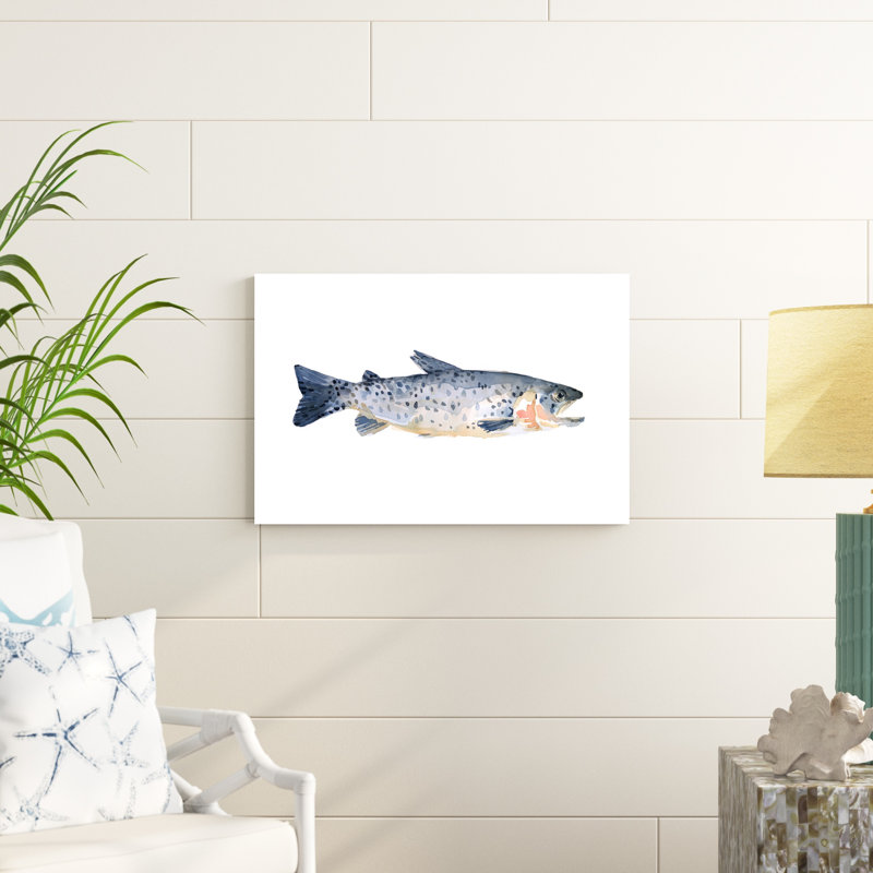 «Freckled Trout IV», peinture sur toile, H 20 po x l 30 po