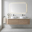 Meuble-lavabo mural de 60 pouces avec lavabo rond blanc à rayures et tiroirs de rangement-483256512-483256513-483256515