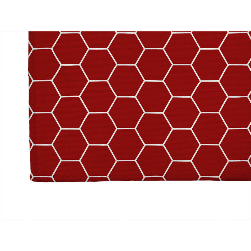 Tapis de cuisine Byrdhill, Rectangle 5 pi x 7 pi, Rouge canneberge