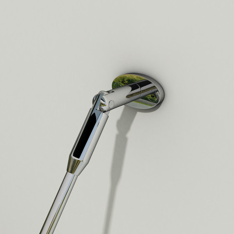 Durovin Bathrooms 90cm W x 2cm D Steel Cover Retractable Freestanding Awning, Clear, 180cm H x 90cm W x 2cm D