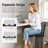 Romilio 24″ Upholstered Gray Counter Stool with Faux Leather for Kitchen & Dining (Set of 3)-93557368-93557367