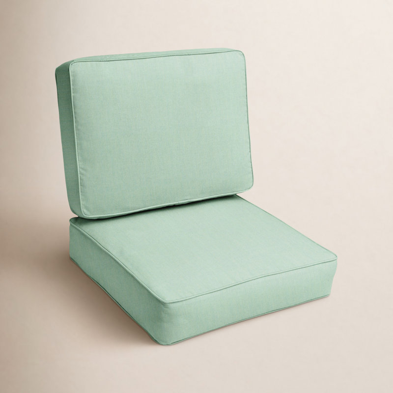 Diascia Sunbrella Indoor/Outdoor Chair Cushion, Canvas Spa Sunbrella® Canvas, 22" W x 22" D, 4"