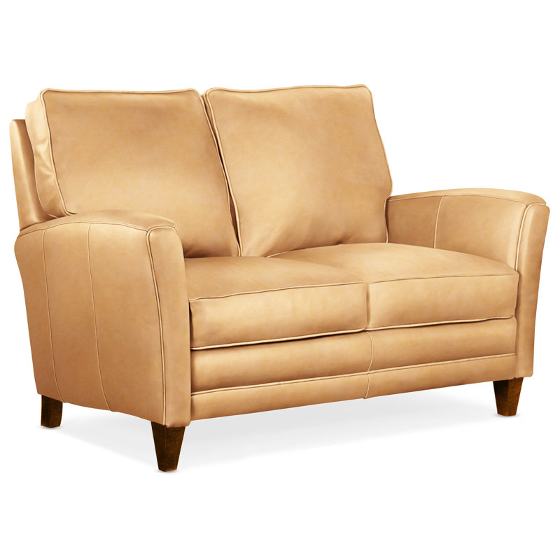 Zion Upholstered 63'' Loveseat, New Classiques, Empyrean Tweed Genuine Leather