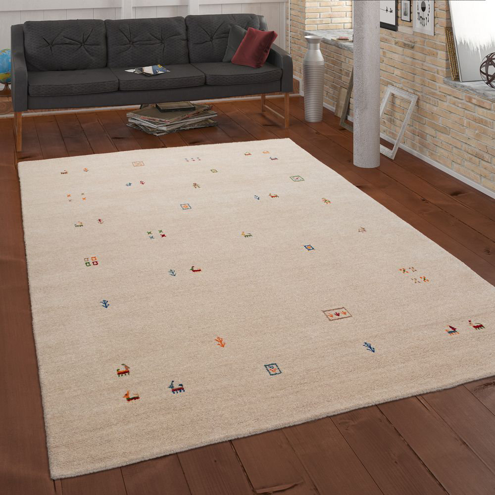 Bartlum Handwoven Wool Cream Rug