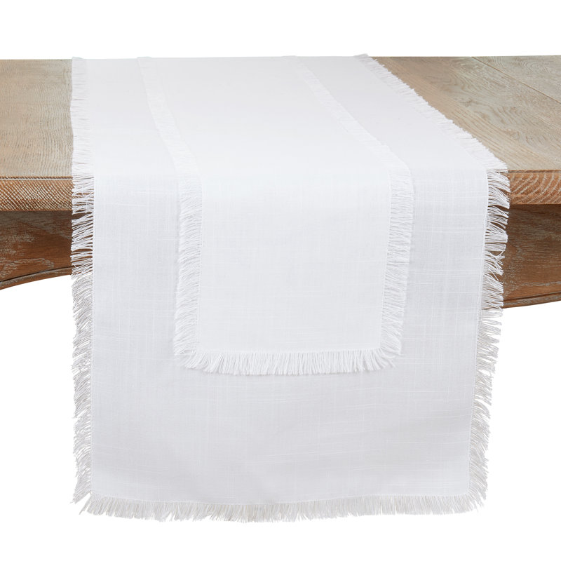 Rectangular Table Runner, White