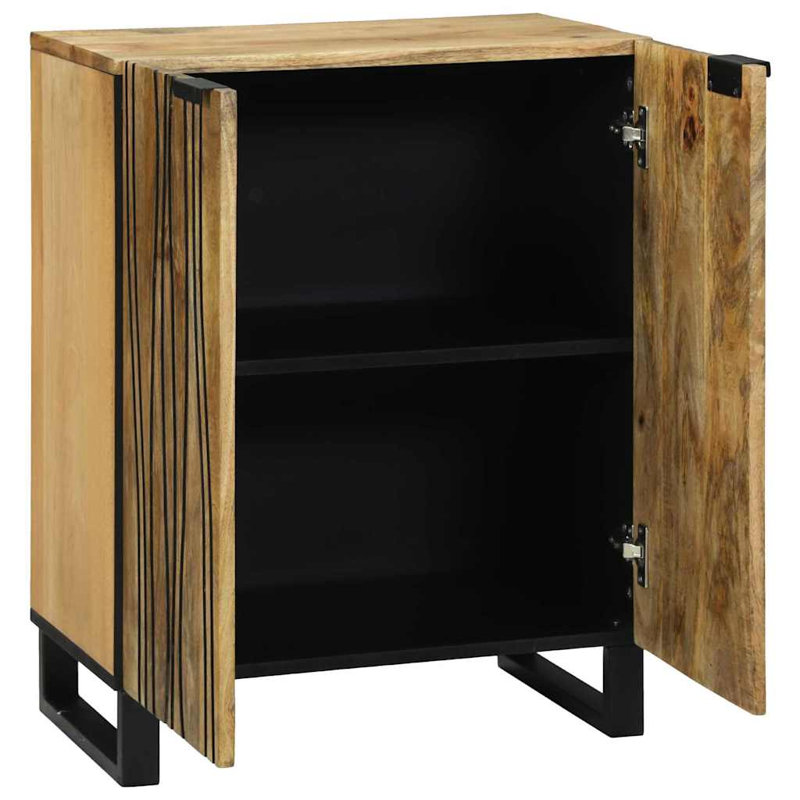 60cm Solid Wood Sideboard, Brown