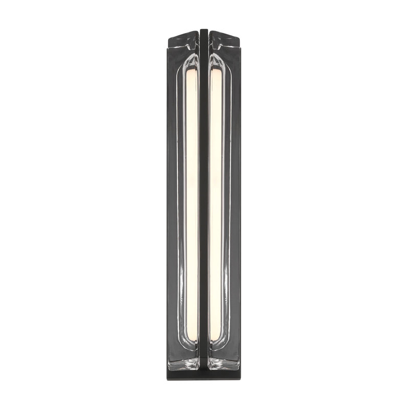Langferd, extérieur, 24 po, mat, verre transparent, Noir, noir, noir, noir