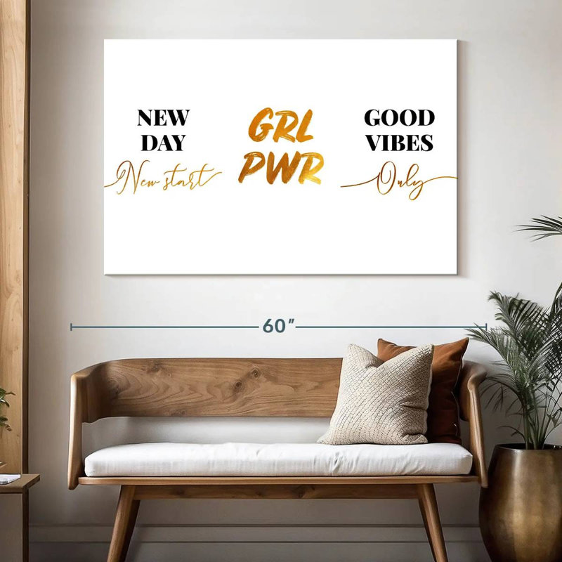 Tergel Girl Power Quotes I, H 34 po x l 51 po