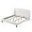 Upholstered Platform Bed with Wingback Headboard
