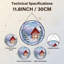 Panneau de vitrail 12 "H Winter Cabin-2085035808