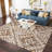 Losoya Geometric Southwestern Area Rug in Brown/Beige/Cream-739112803