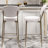 Keondric Of 2  Bar Stools With Pu Leather, Metal Frame And Legs-467114546