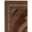 Tapis brun / ivoire / rouge / olive de haute qualité noué à la main